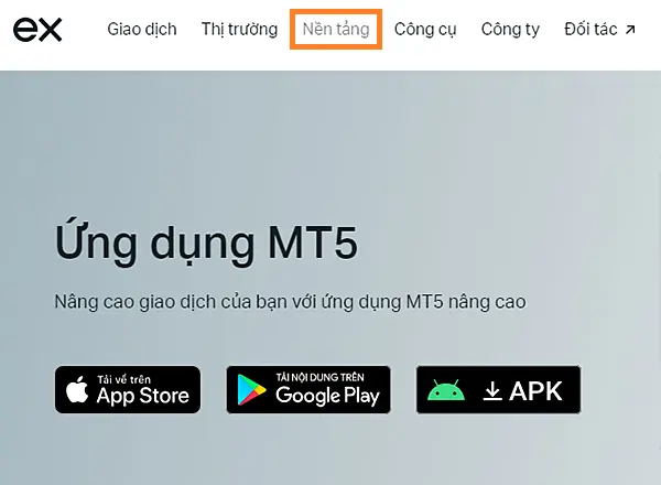 mt5 di động